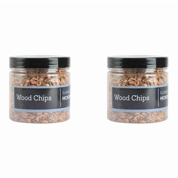 2X Juego de Astillas de Madera para Fumar Infusor - Madera para Ahumador de Alimentos y Ahumador de CóCteles (Madera de Nogal)