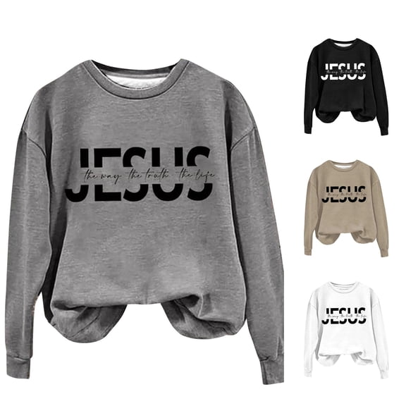 HAYIMI Women Letter Printed Sweatshirt Long Sleeve Shirts Pullover Fall Clothes Oversized Boho Tops Streetwear