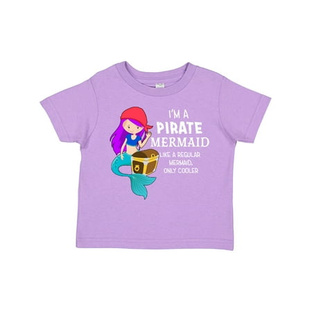 

Inktastic I m a Pirate Mermaid-like a Regular Mermaid Only Cooler Gift Toddler Boy or Toddler Girl T-Shirt