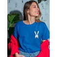 thumbnail image 2 of Bunny in Pocket Graphic Design Women T-Shirt, Female Small, 2 of 4