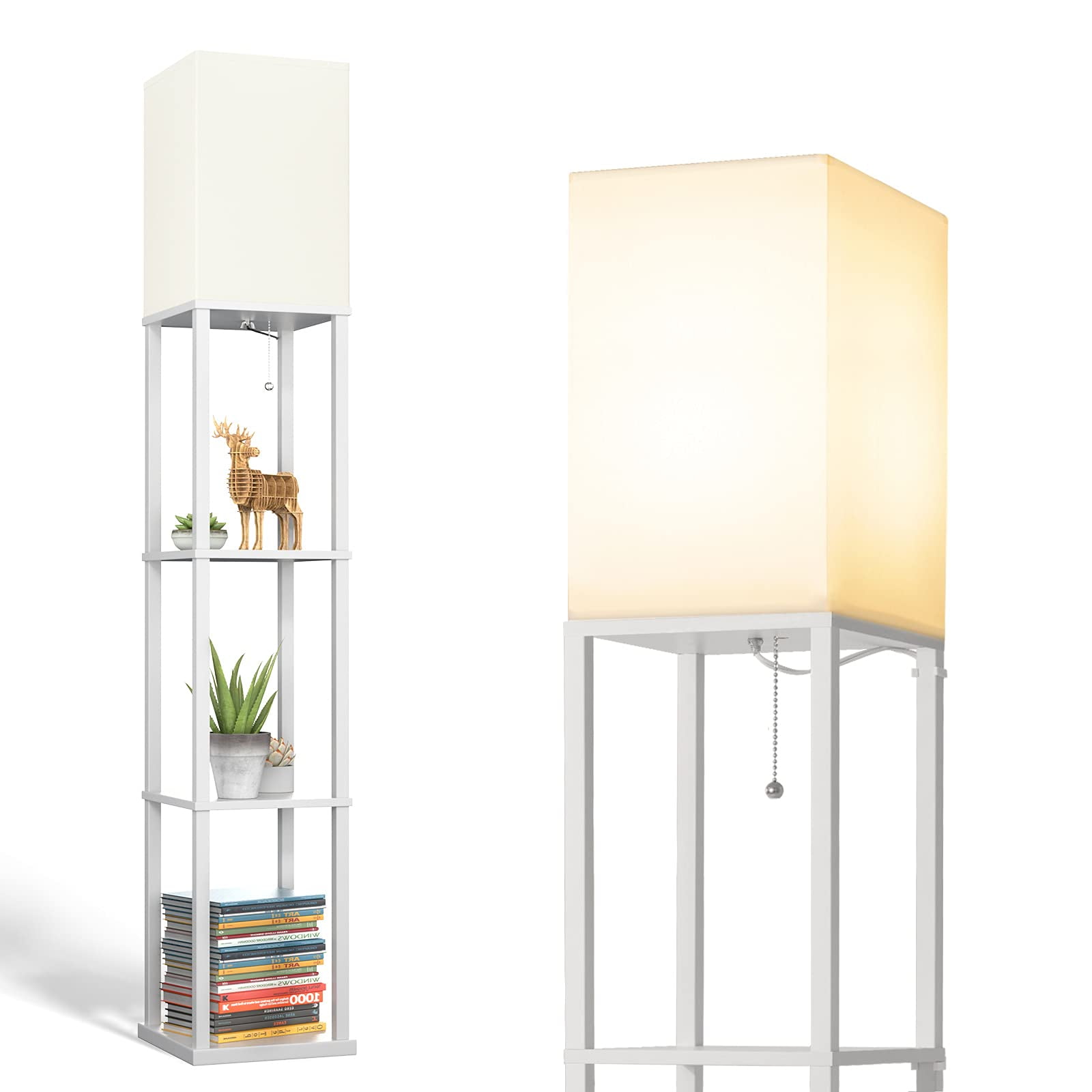 modern floor lamps with shelves