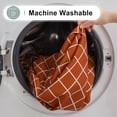 thumbnail image 6 of Round Waterproof Fabric Table Cloth, Plaid Stain Resistant Polyester Tablecloth, Washable Cloth Table Cover for Kitchen, Dining Room, Outdoor (60" Round, White), 6 of 6