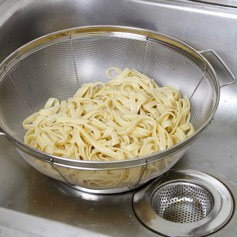 U.S. Kitchen Supply Large 3 Piece Stainless Steel Colander Set 