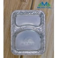 thumbnail image 5 of Mehr Foil Aluminum 2 Compartment Shallow Burgers Pans 1000/cs, Perfect for Leftover & Takeout, Use as Airline Food Try, 5 of 5