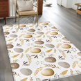 thumbnail image 2 of 4'x6' Area Rugs, Vintage Easter Eggs Indoor Outdoor Area Rug for Living Room Bedroom, Spring Botanical Leaves Washable Bathroom Rugs Kitchen Floor Carpet Mats Home Decor Aesthetic, 2 of 8