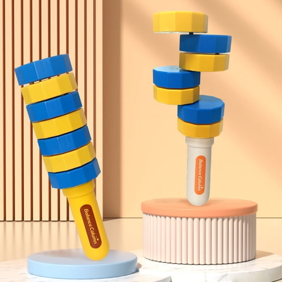 syligr Magnetic Balance Stacking Game, Dexterity Puzzle Fidget Toy for Focus Skill Development, Family Party Game, Wooden Construction with Safe Edges, Gift for All Ages