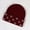 Wine, variant on Sunvit-Panties Wine Cuffed Knit Beanie with Rhinestone Heart - 100% Polyester Warm Winter Hat, Sparkly Fashion Headwear for Women & Female,Size Free Size