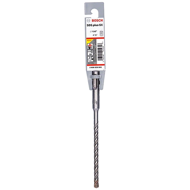 Broca Acero 6In SDS Plus Ideal Concreto Taladro 1/4 In Bosch 2608836665