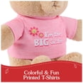 thumbnail image 3 of GUND “I'm The Big Sister” Sustainable Message Bear with Pink T-Shirt, Teddy Bear Made from 100% Recycled Materials for Ages 1 and Up, Tan, 12”, 3 of 9