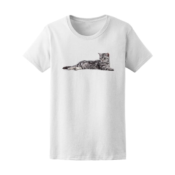 Happy American Shorthair Cat Tee Women's -Image by Shutterstock