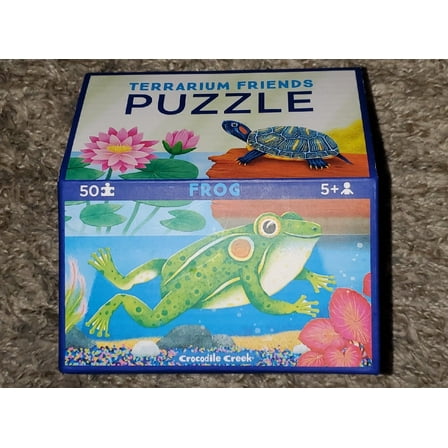 crocodile creek terrarium friends puzzle frog 6'' x 8''