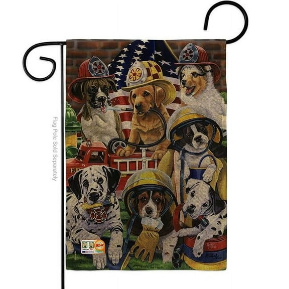 13 x 18.5 in. Hero Helpers Burlap Nature Pets Impressions Decorative Vertical Double Sided Garden Flag