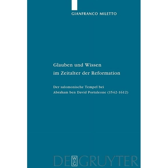 Studia Judaica: Glauben und Wissen im Zeitalter der Reformation (Hardcover)