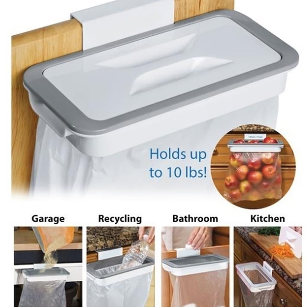Cupboard Cabinets Garbage Bag Holder Trash Rack Storage Hanger Kitchen Gadget 