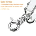 thumbnail image 5 of Uxcell Leather Wristlet Strap, 8" Hand Wrist Lanyard Chain Holder for Bags, White&Silver, 5 of 6