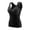 Black, variant on Women's Lace Trim Thermal Vest, Embossed Design with Gathered Wire-Free Support for Autumn Winter Layering and Warm Base Layer Comfort-Green
