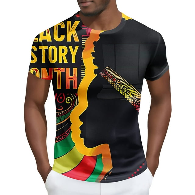 Tops para hombre, blusas y camisas de manga corta con cuello redondo para hombre Camisa de manga corta estampada para hombre Top/camisa de manga corta con cuello redondo Tops para hombre