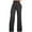 Black, variant on Staron Women's Casual Loose Wide Leg Flared Pants Solid Color Comfy Stretchy Lounge Yoga Sweatpants with Track Cuff, White L