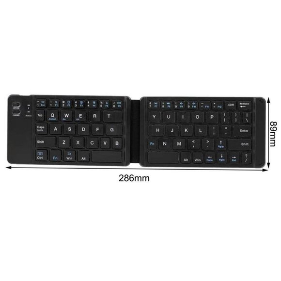EIMELI Clavier BT Pliant Clavier avec Commutateur Format de Poche Compatible avec iOS/Android/Windows Ordinateurs Portables Tablettes Téléphones Cellulaires