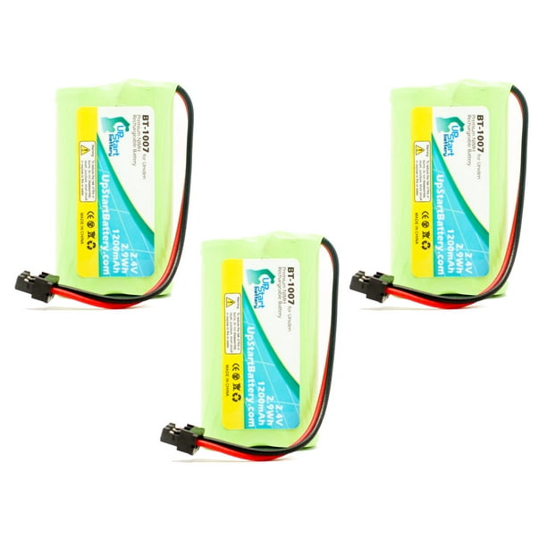 3x Pack - Uniden DECT1363 Battery - Remplacement pour Uniden BT-1007 Téléphone Sans Fil Battery (1200mAh, 2.4V, NI-MH)