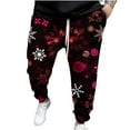 thumbnail image 2 of jsaierl Mens Sweatpants Drawstring Snowflake Graphic Funny Jogger Pant Christmas Running Workout Trouser Holiday Slim Fit Pants, 2 of 5