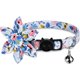 thumbnail image 1 of Collar para gato con flor y cascabel extraíble (azul) - Collar con cascabel, collar de girasol, accesorio para mascotas, ajustable, apto para gatos y cachorros., 1 of 5