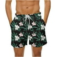 thumbnail image 2 of HAOTAGS Men's Quick Dry Swim Trunks Swimsuits Printed Loose Fit Beach Shorts with Pockets Multicolor Size 3XL, 2 of 6