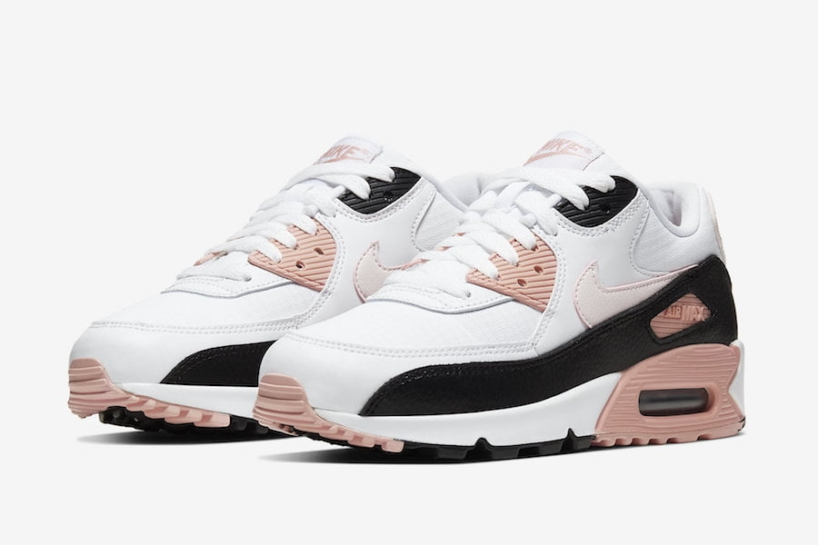 Air max 90 pink black white sale