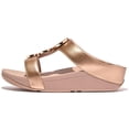 thumbnail image 1 of Sandalia de cuña FitFlop con forma de halo con cuentas y círculos metálicos con barra en H para mujer, 1 of 7