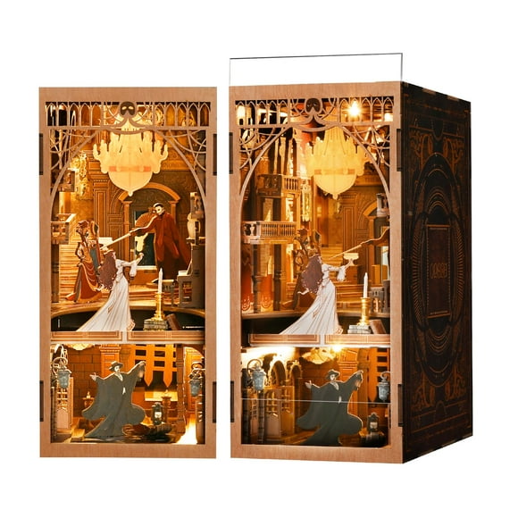 Kit de cuadernos para casa de muñecas en miniatura para hacer tú mismo, Book Nook Phantom Opera