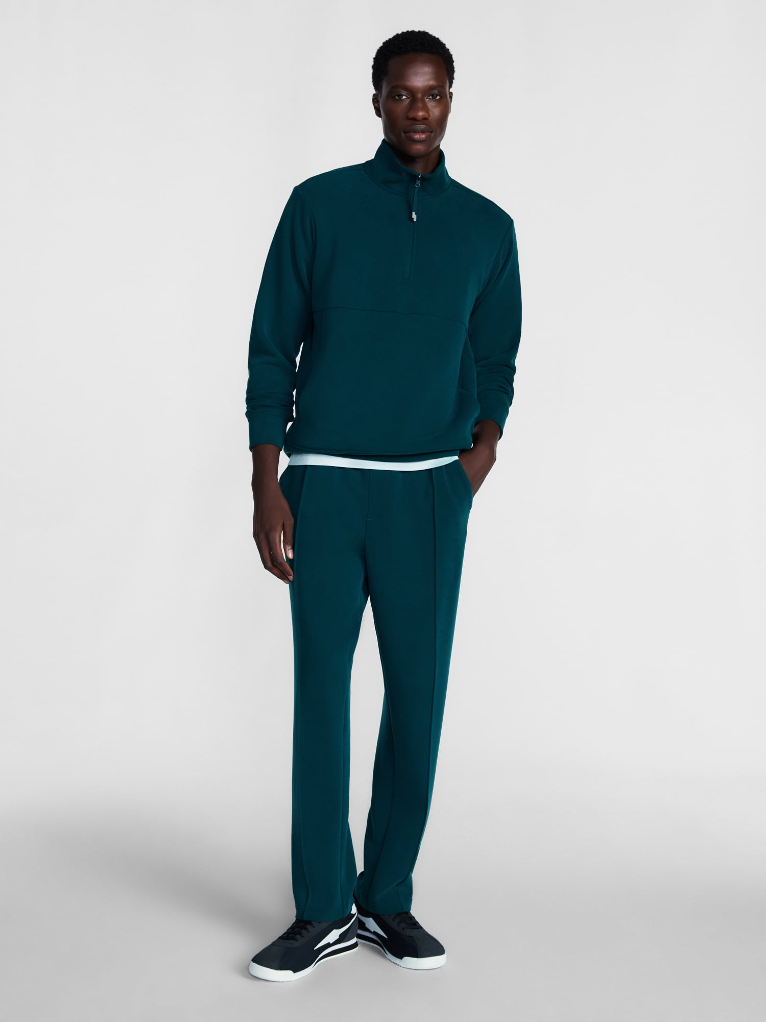 Avia Men's Twill ScubaKnit Quarter Zip Pullover Sweatshirt, Sizes XS-4XLT