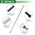 thumbnail image 7 of Unique Bargains 2pcs 90Ib/400N/40kg 32"/810mm Lift Supports Struts Silver Tone for Car Truck, 7 of 7