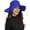 V-blue, variant on Women's   Foldable Wide Brim Retro Fedora Floppy Felt Bowler Hat