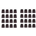 thumbnail image 1 of 32 Pcs Brown Silicone Chair Leg Floor Protectors, Square Chair Leg Caps with Wrapped Felt, Fit: 0.55 Inch-0.75 Inch, 1 of 5