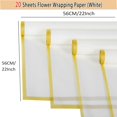 thumbnail image 2 of DMIMIA 20 Sheets Flower Wrapping Paper, Waterproof Floral Bouquet Wrapping Paper for DIY Crafts, Gift Packaging, Flower Shop Bouquet Packaging(White,Gold Edge), 2 of 7