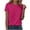 Hot Pink, variant on Kaprioy Summer Tops for Women Short Sleeve Comfy Basic Top Tees Tshirt Crewneck Shirt