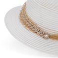 thumbnail image 5 of Shihyeh Women Floppy Straw Hat Summer Beach Sun Hat French Style Lace Trim Bowknot Wide Brim Cap for Vacation Holiday, 5 of 5
