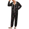 thumbnail image 2 of Hello Kitty Unisex Onesie Pajamas Zipper Jumpsuit Hooded One Piece Sleepwear for Family Mens Womens, 2 of 8