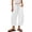 A-White537, variant on XIAONU Solid Cropped Wide Leg Pants for Women Drawstring Waist Side Pockets Loose Trousers