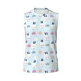 thumbnail image 6 of Lsque Rabbit In The Rain Print Men's Cotton Blend Sleeveless Muscle Shirts (S-3XL)- Moisture Wicking, Odor Protection, UPF 30+,Medium, 6 of 8