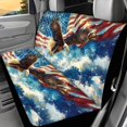 thumbnail image 2 of FUIALDOLG Watercolor Eagle Back Seat Covers with SUV Car, Dustproof Easy to Install Rear Bench Seat Cover(2 Piece), 2 of 7