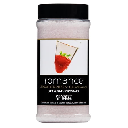 Spazazz Hot Tub Aromatherapy Strawberries & Champagne - Romance, 17 oz Jar. Crystals and Bath Salts for Hot Tub and Bathtub Spa - Aromatherapy Scented Salts for Relaxation!