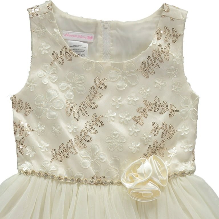 Bonnie Jean Girls 7-16 Sleeveless Embroidered Sequin Fit-And-Flare Dress -  Walmart.com