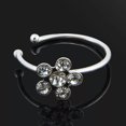 thumbnail image 4 of GKNET Small Flower Clear Crystal Nose Ring Stud Hoop-Sparkly Pin Ring Piercing 1Pc, 4 of 7