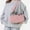 Pink, variant on Shoulder Bag for Women's Cute Solid Color Tote Handbag Mini Clutchs Underarm Purse with Adjustment Strap for Daily Use/Work/Travel/Casual Outings, Gray
