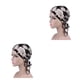 thumbnail image 3 of Accesorios para El cabello Qarigey pañuelo para la cabeza sombrero de quimio turbante elástico mujer Negro con flor 2piezas, 3 of 6