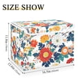 thumbnail image 5 of Yayeee Collapsible Cube Storage Bin with Lid Fabric Closet Decorative Basket with Handles, Colorful Flowers Pattern, 5 of 7