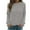 Grey, variant on Women's Casual Long Sleeve Sweaters Loose Crewneck Knit Solid Pullover Sweater Jumper Tops Black XXXL