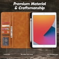thumbnail image 7 of Flip Case for Apple iPad 10.2" 9th 8th 7th Generation 2021/2020/2019, Pencil Holder Smart Cover Auto Sleep Wake Protective Documents Pocket Stand Snap Closure Case for iPad 10.2 Inch, Black, 7 of 7