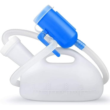 Urinals for Men, 2000ml Urine Bottle for Men, Male Portable Pee Bottle, Spill Proof Men's Potty Portable Urinal, 45.2" Long Tube with Lid for Camping Car Travel Bed Emergency Urination Device